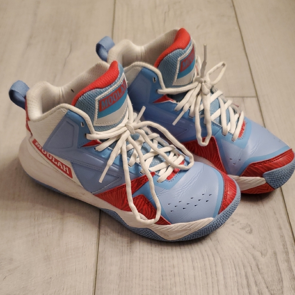 Kids Blue and Red Sneakers